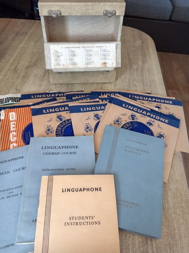 Vintage german linguaphone box - german,